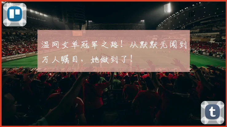 温网女单冠军之路!从默默无闻到万人瞩目,她做到了!
